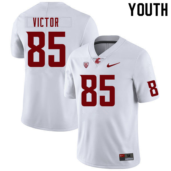 Youth #85 Lincoln Victor Washington State Cougars College Football Jerseys Sale-White